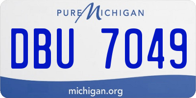 MI license plate DBU7049