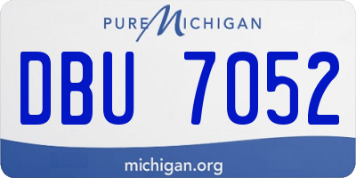 MI license plate DBU7052