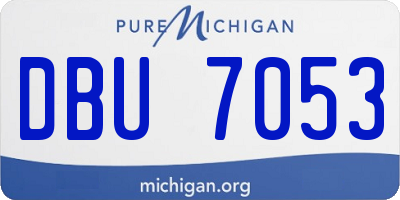 MI license plate DBU7053