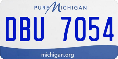 MI license plate DBU7054