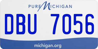 MI license plate DBU7056