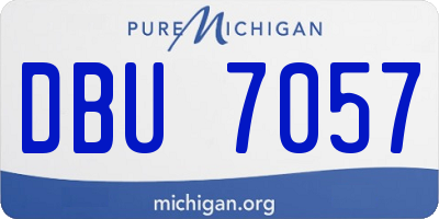 MI license plate DBU7057
