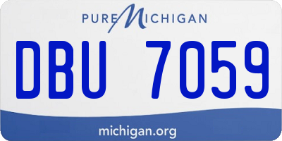 MI license plate DBU7059