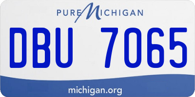 MI license plate DBU7065