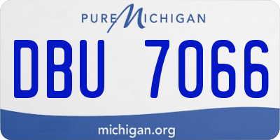 MI license plate DBU7066