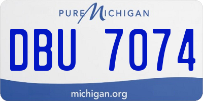 MI license plate DBU7074