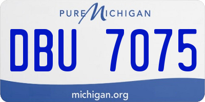 MI license plate DBU7075