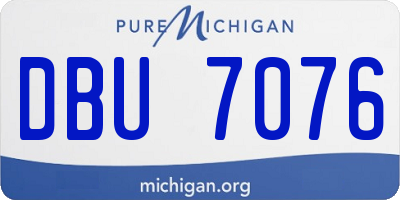 MI license plate DBU7076