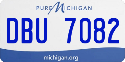 MI license plate DBU7082