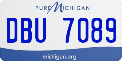 MI license plate DBU7089