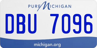 MI license plate DBU7096