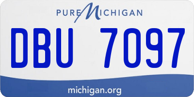 MI license plate DBU7097