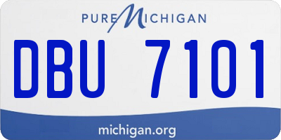 MI license plate DBU7101