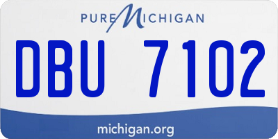 MI license plate DBU7102