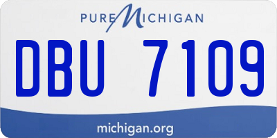 MI license plate DBU7109