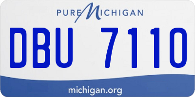 MI license plate DBU7110