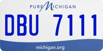 MI license plate DBU7111