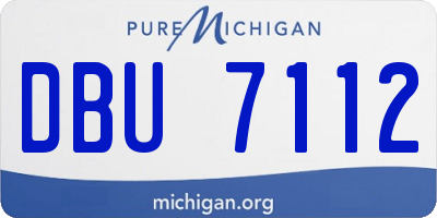 MI license plate DBU7112