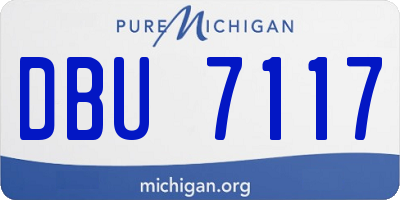 MI license plate DBU7117
