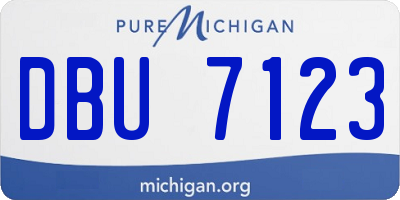 MI license plate DBU7123