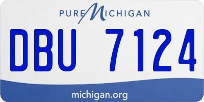 MI license plate DBU7124