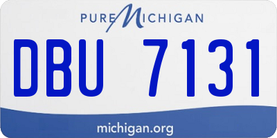MI license plate DBU7131