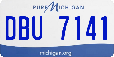 MI license plate DBU7141