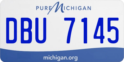 MI license plate DBU7145