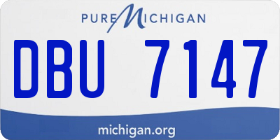 MI license plate DBU7147