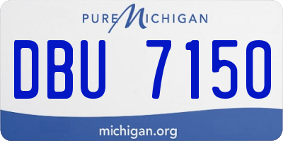 MI license plate DBU7150