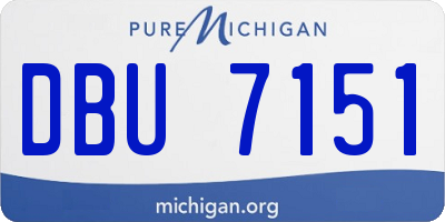 MI license plate DBU7151