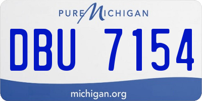 MI license plate DBU7154