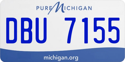 MI license plate DBU7155