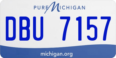 MI license plate DBU7157