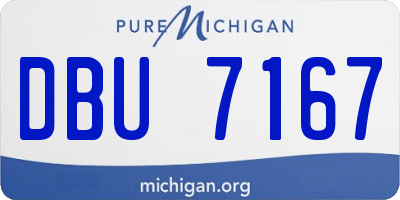 MI license plate DBU7167