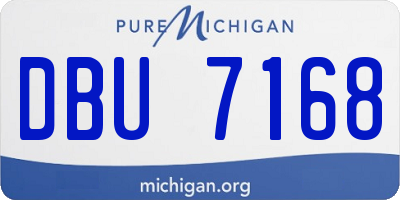 MI license plate DBU7168
