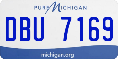 MI license plate DBU7169