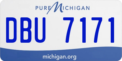 MI license plate DBU7171