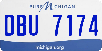 MI license plate DBU7174