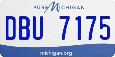 MI license plate DBU7175