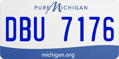 MI license plate DBU7176