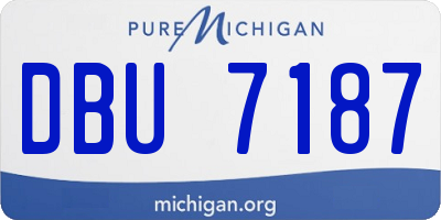 MI license plate DBU7187