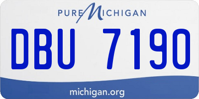 MI license plate DBU7190