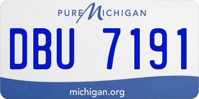MI license plate DBU7191