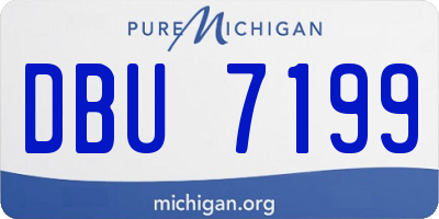 MI license plate DBU7199