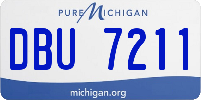 MI license plate DBU7211