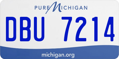 MI license plate DBU7214