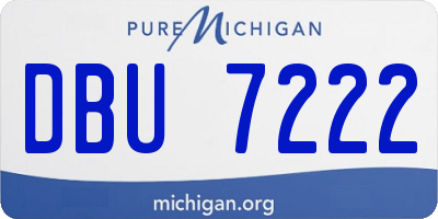 MI license plate DBU7222