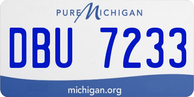 MI license plate DBU7233
