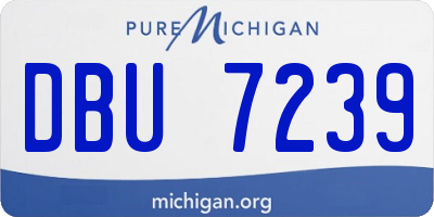 MI license plate DBU7239